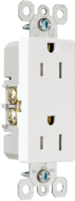 White Decorator Tamper-Resistant Receptacle