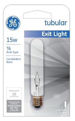 15-Watt Clear Exit Sign Light Bulb