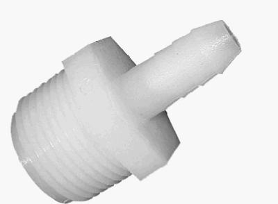 3/8 inch I.D. x 3/4 inch Male Pipe Thread, Nylon Hose Barb