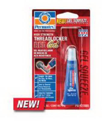 High-Strength Red Gel Threadlocker, 5-Grams