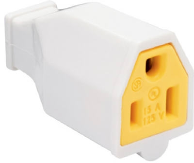 15A White High-Impact Thermoplastic Connector