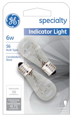 2-Pack 6-Watt Clear Light Bulbs