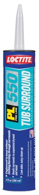 PL 550 Tub & Shower Surround Adhesive, Tan, 10-oz. Cartridge