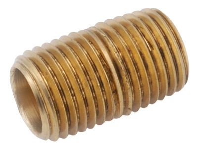 Pipe Fitting, Red Brass Nipple, Lead Free, 1/2 x 4-In.