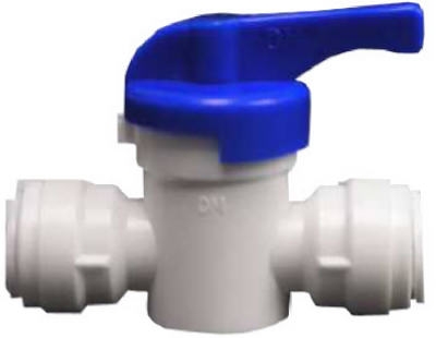 Straight Stop Valve, 1/4 x 1/4-In., Quick Connect