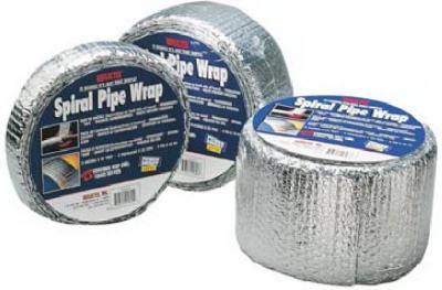 Spiral Pipe Wrap Foil, Standard Edge, 4-In. x 25-Ft.