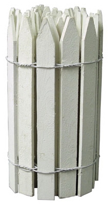 White Gothic Top Trim Fence, 16-In. x 12-Ft.