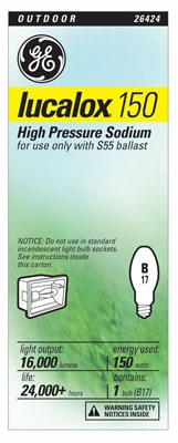 150-Watt Lucolux Clear High-Pressure Sodium Lamp