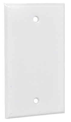 White Weatherproof Single Gang Rectangular Blank Cover
