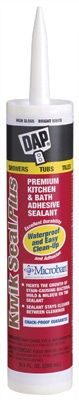 10.1-oz. Kwik Seal Plus White Kitchen/Bath Microban Caulk