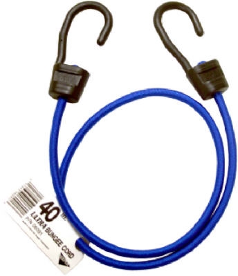 Ultra Bungee Cord, Blue Rubber, 40-In.