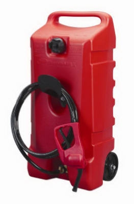 Flo N' Go Durmax Fuel Container, Wheeled, Red, 14-Gallon