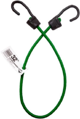 Ultra Bungee Cord, Green Rubber, 32-In.