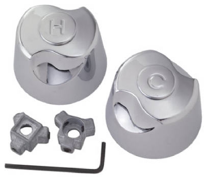 Fit-All  Pair Chrome Lavatory Sink & Tub & Shower Handle