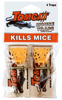 4-Pack Deluxe Wooden Mouse Traps