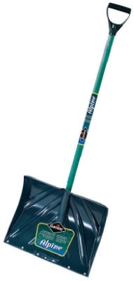 Alpine 18-Inch Poly Snow Shovel With Wood Handle