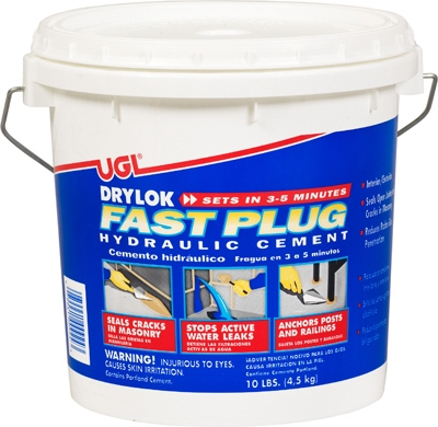 Fast Plug Hydraulic Cement, 10-Lb.