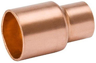 2 x 1-1/2 Inch Copper Reducing Coupling With Stop