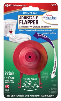 Adjust-A-Flush Toilet Flapper, Red