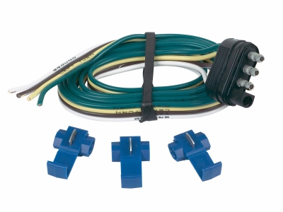 Trailer End Connector, 4-Wire Flat, 48-In.