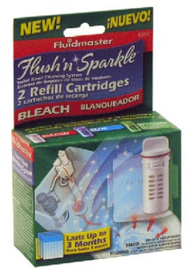Flush 'N Sparkle Bleach Toilet Bowl Cleaning System - 2 Refill Cartridges