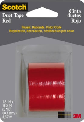1-1/2 Inch x 5-Yard Multi-Purpose Red Duct Tape