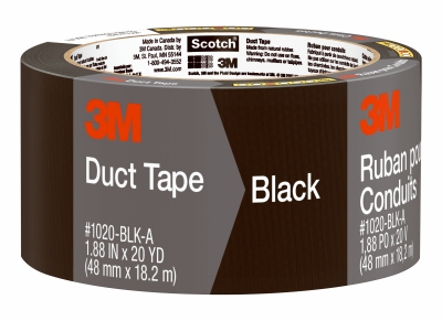 Duct Tape, Black, 1.88-In. x 20-Yd.