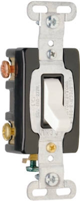 15A White Premium 3-Way Toggle Switch