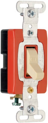 Toggle Switch, SP, Grounding, Ivory, 120/277-Volt, 20-Amp