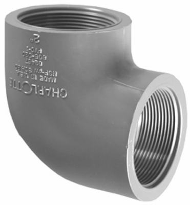 3/4-Inch PVC Schedule 80 FPT x FPT 90-Degree Elbow