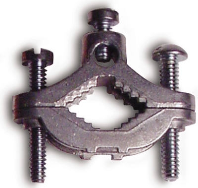 Galvanized Grounding Clamp Pipe, Zinc, 0.5 - 1-In.