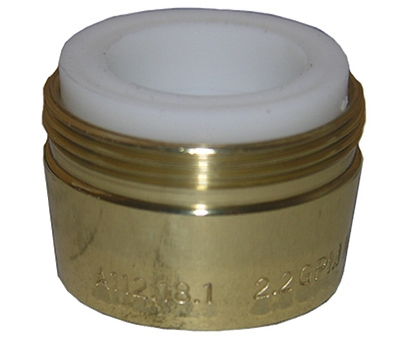 2.2-GPM Polished Brass Dual Thread Aerator