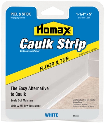 5-Ft. White Tub & Floor Caulkstrip