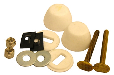 Toilet Closet Bolt Set, Code Brass, .25 x 2.25-In.