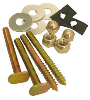 Toilet Closet Bolt & Screw Set, Brass-Plated