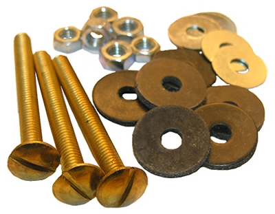 Toilet Tank-to-Bowl Kit, Brass, 5/16  3-In.