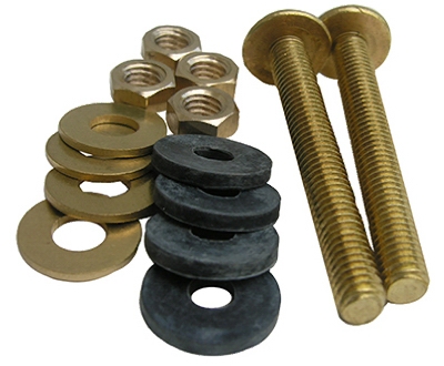 Toilet Tank-to-Bowl Kit, Heavy-Duty Brass, 3/8 x 3-1/8-In.