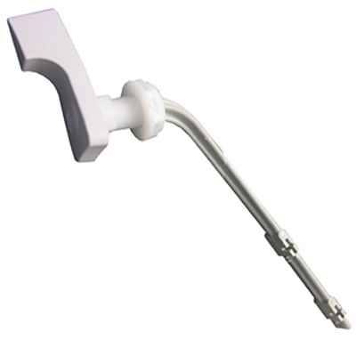 Toilet Flush Lever American Standard Replacement,22 Degree Angle,6 Inch , White Handle,Plastic Arm