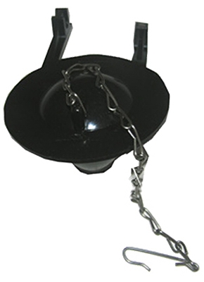 Toilet Flapper With Chain, Twin-Post Style