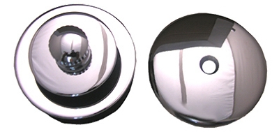 Bathtub Trim Kit, Push Pull Stopper With Overflow Plate, Chrome Plated
