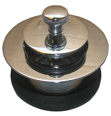 Bathtub, 11/4 Fine Thread Shoe Strainer With Lift And Lock Stopper Chrome Plated