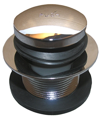 Bathtub, 1-1/2 Inch Shoe Strainer With Tip Toe Style Stopper Chrome Plated