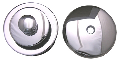 Bathtub Trim Kit, Lift and Lock Stopper With Overflow Plate, Chrome Plated