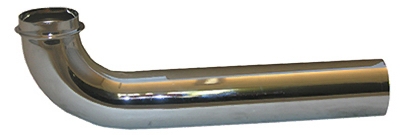 1-1/4-Inch,Chrome Plated Brass,22 Gauge,P-Trap Wall Tube,Carded