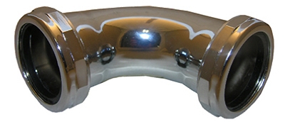 1-1/2-Inch,Chrome Plated Brass,Slip Joint Both Ends,45 Degree Elbow,With Nuts & Washers,Carded