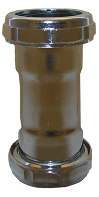 1-1/2-Inch,Chrome Plated Brass,Slip Joint Both Ends,Coupling With Washers & Nuts,Carded