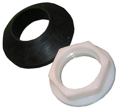Plastic Ballcock Shank Jam Nut Kit With Beveled Washer