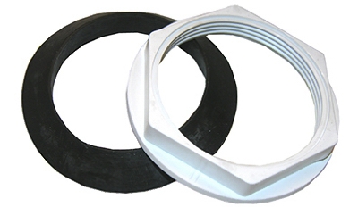 Plastic 2 Inch Jam Nut Kit For Toilet Flush Valve With W-206 Washer
