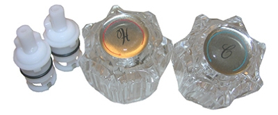 Delex, Acrylic, Two Handle, Trim Set, With Stems