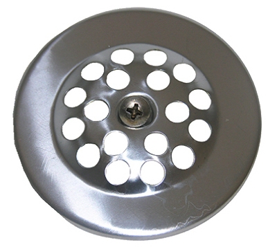Bathtub Shoe Drain Cover With Screw, Chrome Plated